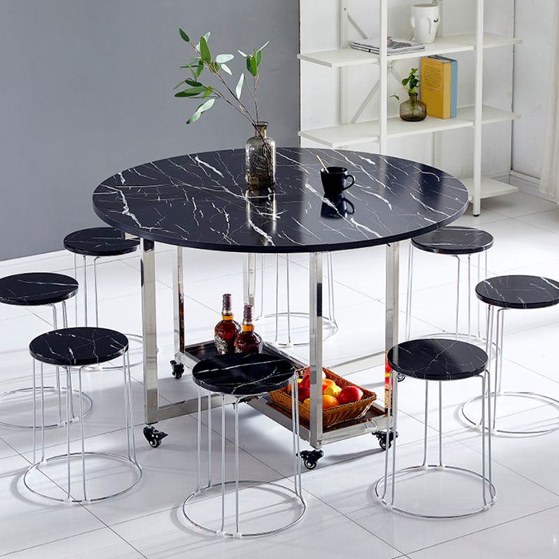 Moderne eettafel metalen ondersteltafel voor keukeneetkamer