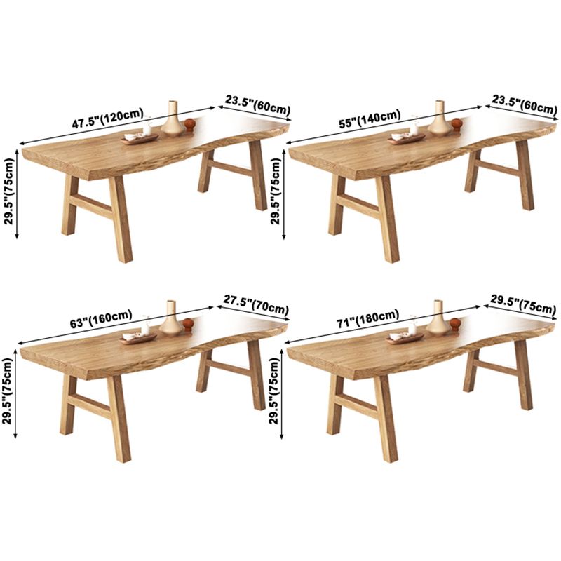 Rectangle Wood Color Dining Table Solid Wood Table Modern Style with 4 Legs Clearhalo ' dining_table' 'Dining Tables & Seating' 'Dining Tables' 'Furniture' 'furniture_dining_table' 'Kitchen & Dining Furniture' 'kitchen&dining_furn' 'kitchen' 'kitchen_dining_table' 1200x1200_6a85b301-0759-4ef6-90c3-982b56e22f59