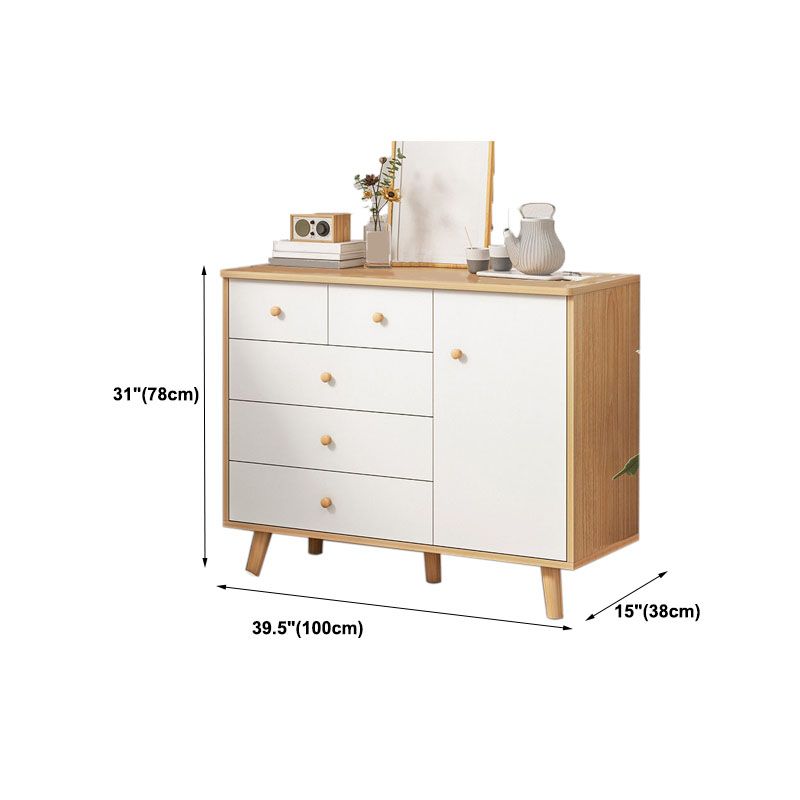 15" D Wooden Dresser Modern Style Storage Chest with Drawers and Doors Clearhalo 'Bedroom Furniture' 'Dressers & Chests' 'dressers_chests' 'furn' 'furn_dressers_chests' 'Furniture' 1200x1200_6a860161-d729-48e7-9415-f6a4acd661f7