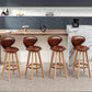 Scandinavian Wood Leather Counter Stools Low Back Bar Stools with Round Seat Clearhalo 'Bar Furniture' 'Bar Stools' 'bar_stools' 'furn' 'furn_bar_stools' 'furniture_bar_stools' 'Kitchen & Dining Furniture' 'kitchen&dining_furn' 'kitchen' 'kitchen_furn' Furniture' 1200x1200_6a870a1b-327a-4160-9442-71ab28d68ffe