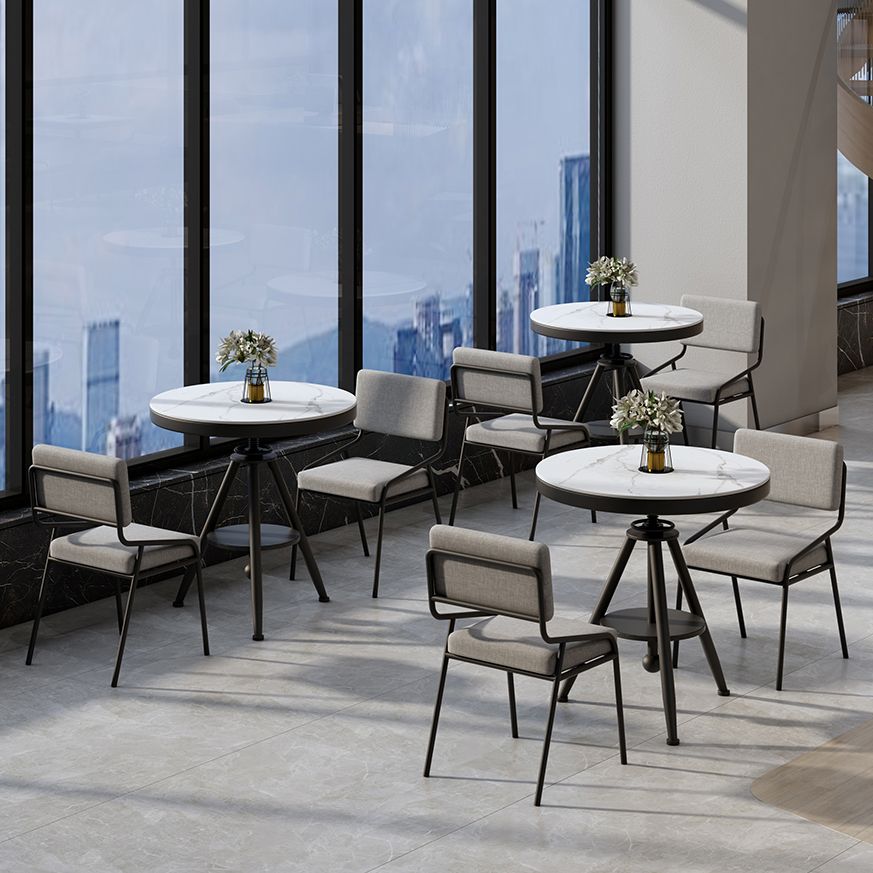 Modern Style Home Sintered Stone Dining Table Round Shape Table with Single Pedestal Base Clearhalo ' dining_table' 'Dining Tables & Seating' 'Dining Tables' 'furn' 'furn_dining_table' 'Furniture' 'furniture_dining_table' 'Kitchen & Dining Furniture' 'kitchen&dining_furn' 'kitchen' 'kitchen_dining_table' 1200x1200_6a87127a-d6ef-4da2-8d87-ea16cf436e4a