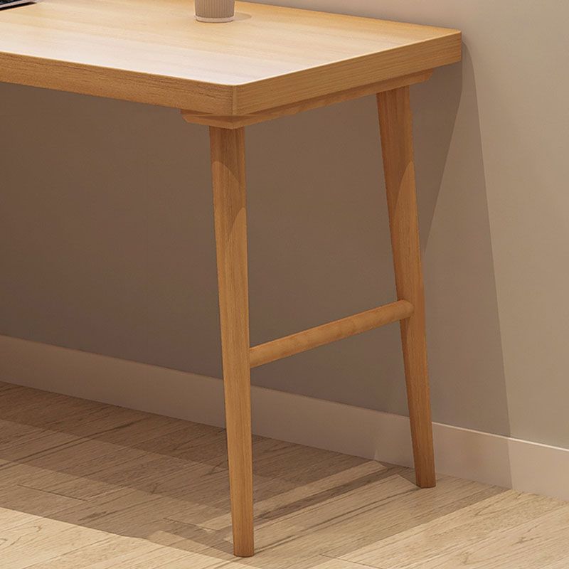 Solid Wood Rectangular Writing Desk Modern Office Meeting Desk with Bookcase Clearhalo 'furn' 'furn_office_desk' 'Furniture' 'Office Desks' 'Office Furniture' 'office_desk' 1200x1200_6a8717ae-d2d6-45f9-bd70-132768b8e387