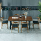 Industrial 1/2/5/7 Pieces Dining Set Solid Wood Dining Table with Leather Chairs Clearhalo 'Dining Room Sets' 'Dining Tables & Seating' 'dining_room_set' 'furn' 'furn_dining_room_set' 'Furniture' 'furniture_dining_room_set' 'Kitchen & Dining Furniture' 'kitchen&dining_furn' 'kitchen' 1200x1200_6a87e951-3c2c-4571-8510-ba1d83578102