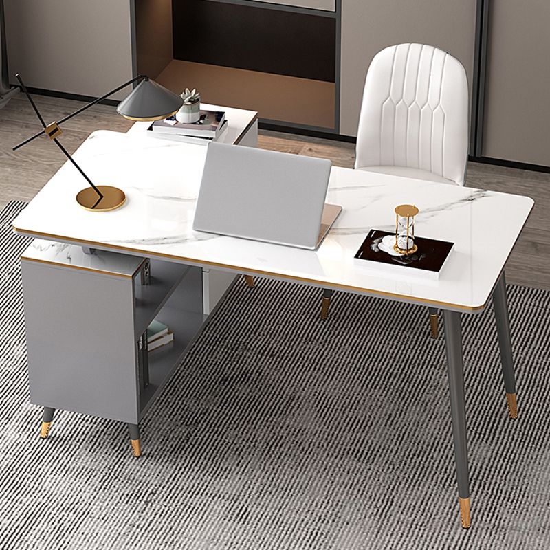 Hersteller Holz rechteckiger Büroschreibtisch Licht Luxus -Schreibtisch mit Schließfach