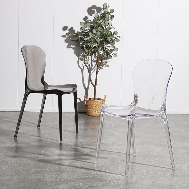 Chaise latéral de cuisine de cuisine contemporaine chaises Parsons en plastique