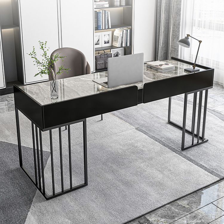 Curved Work Table Home Office Modern Sintered Stone Writing Desk Clearhalo 'furn' 'furn_office_desk' 'Furniture' 'furniture_office_desk' 'Office Desks' 'Office Furniture' 'office_desk' 1200x1200_6a8b80d7-32bf-4651-95eb-cb635cc0994c