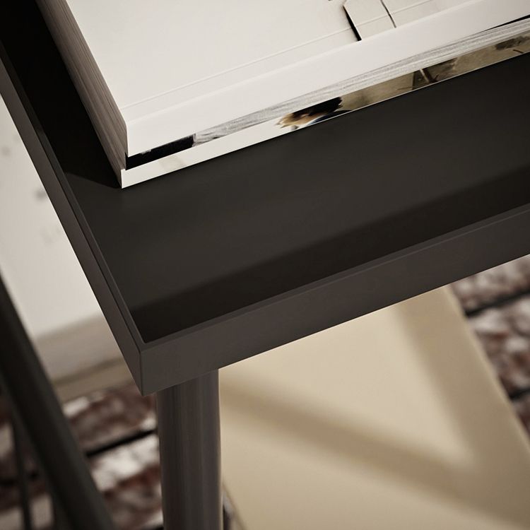 21.65" Tall Metal End Table Tray Top Accent Side Table with Storage