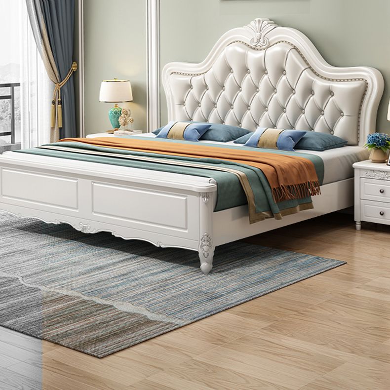 Terramella del letto del letto standard in legno solido vittoriano con gambe