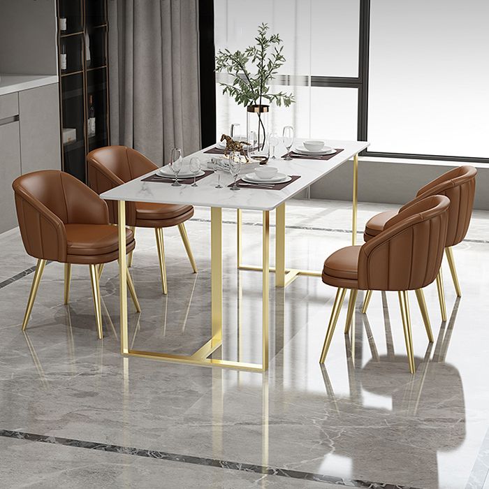 Traditional Luxury Rectangle Table Stone Double Pedestal Dining Site Table Clearhalo 'Dining Tables & Seating' 'Dining Tables' 'dining_table' 'furn' 'furn_dining_table' 'Furniture' 'Kitchen & Dining Furniture' 1200x1200_6a8dea4c-1128-4d69-a1f7-58305fa6dbfd