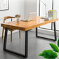 Bureau d'écriture rectangulaire en bois bureau de bureau moderne avec des jambes en métal