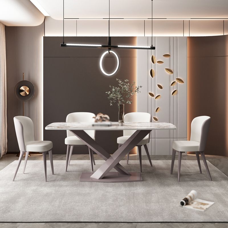 Modern 1/2/5/6/7 Pieces Indoor Kitchen Dining Set Sintered Stone Table and Chair Set Clearhalo 'Dining Room Sets' 'Dining Tables & Seating' 'dining_room_set' 'furn' 'furn_dining_room_set' 'Furniture' 'furniture_dining_room_set' 'Kitchen & Dining Furniture' 'kitchen&dining_furn' 'kitchen' 1200x1200_6a90cc81-2c3d-4ef4-b0be-4f816b9b7d7a