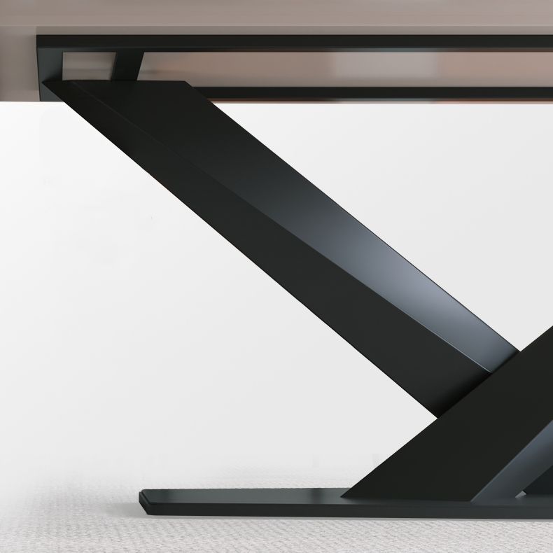 Minimalist Sintered Stone Dining Room Set with Rectangle Top and Black Base Dining Table Set Clearhalo 'Dining Room Sets' 'Dining Tables & Seating' 'dining_room_set' 'furn' 'furn_dining_room_set' 'Furniture' 'furniture_dining_room_set' 'Kitchen & Dining Furniture' 'kitchen&dining_furn' 'kitchen' 1200x1200_6a90fa6a-c3fd-48e8-9628-2f2c7c5f36df