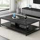 Rectangle Cocktail Table Frame Single Coffee Table with Shelf Clearhalo 'Coffee & Accent Tables' 'Coffee Tables' 'coffee_tables' 'furn' 'furn_coffee_tables' 'Furniture' 'Living Room Furniture' 1200x1200_6a91c741-e15b-48d4-bd66-5b7e804327cf