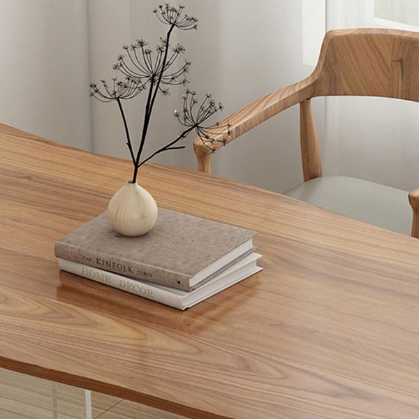 Rectangle Double Pedestal Dining Table Modern Wood Table for Dining Room Clearhalo 'Dining Tables & Seating' 'Dining Tables' 'dining_table' 'furn' 'furn_dining_table' 'Furniture' 'Kitchen & Dining Furniture' 1200x1200_6a928dda-5089-4632-b51b-586e5b2bbae7