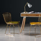 Glam Metal Dining Side Chair Dining Room Cross Back Armless Upholstered Chair Clearhalo ' kitchen&dining_furn' 'Dining Chairs' 'Dining Tables & Seating' 'dining_chair' 'furn' 'furn_dining_chair' 'Furniture' 'furniture_dining_chair' 'Kitchen & Dining Furniture' 'kitchen' 1200x1200_6a932857-9d2b-4701-825a-e30386c04868
