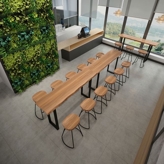 Tavolo da bar rettangolo di rettangolo in stile industriale tavolo da pranzo bar-alight bar