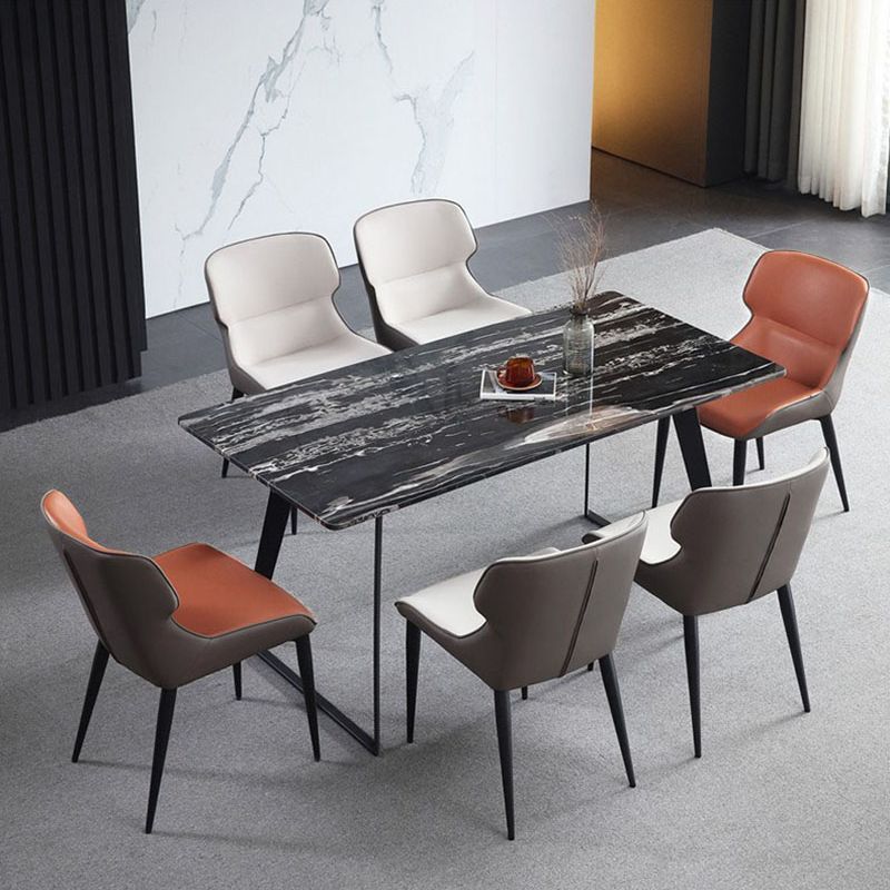 Modern Design Wingback Arm Dining Chairs Leather Dining Chairs for Kitchen (Set of 2) Clearhalo ' kitchen&dining_furn' 'Dining Chairs' 'Dining Tables & Seating' 'dining_chair' 'furn' 'furn_dining_chair' 'Furniture' 'furniture_dining_chair' 'Kitchen & Dining Furniture' 'kitchen' 1200x1200_6a94c9f2-4c7f-4f32-b0c4-ec61eba218f1