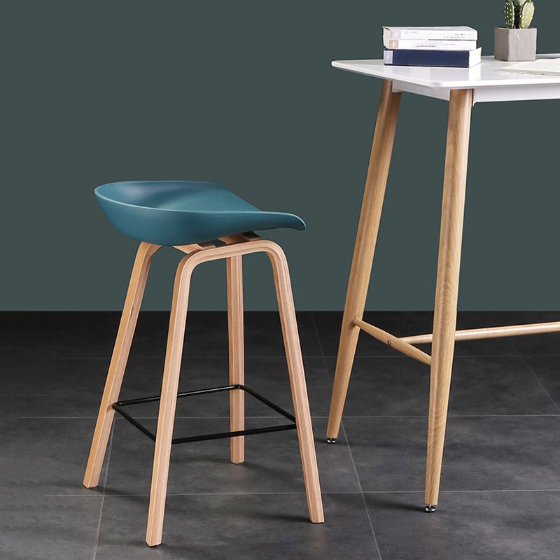 Glam Solid Wood Counter Height Stool Plastic Bar Stool Bar Stool