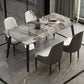Rectangular Sintered Stone Dining Table Luxury White Furniture with Steel 4 Legs for Home Clearhalo 'Dining Tables & Seating' 'Dining Tables' 'dining_table' 'furn' 'furn_dining_table' 'Furniture' 'Kitchen & Dining Furniture' 1200x1200_6a95f57e-8393-4307-836a-198a860d5829