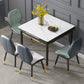 Industrial Style Extendable Stone Dining Table Square 31.5'' Table for Home Clearhalo ' dining_table' 'Dining Tables & Seating' 'Dining Tables' 'furn' 'furn_dining_table' 'Furniture' 'furniture_dining_table' 'Kitchen & Dining Furniture' 'kitchen&dining_furn' 'kitchen' 'kitchen_dining_table' 1200x1200_6a983e7a-50e7-41a5-850c-a23a6500013f
