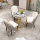 Silla de comedor de piel sintética, estilo Glam, juego de sillas sin brazos Parsons
