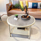 Glass Round Coffee Table 4 Legs Base Type Nesting Cocktail Table Clearhalo 'Coffee & Accent Tables' 'Coffee Tables' 'coffee_tables' 'furn' 'furn_coffee_tables' 'Furniture' 'Living Room Furniture' 1200x1200_6a9a9cc3-e5f6-4312-9a50-c86934c9eee0