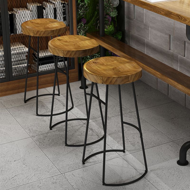 Modern Solid Wood Dining Stools Backless Barstools with Footrest Clearhalo 'Bar Furniture' 'Bar Stools' 'bar_stools' 'furn' 'furn_bar_stools' 'Furniture' 'Kitchen & Dining Furniture' 1200x1200_6a9b7f21-2f9f-453b-b273-1fae6a48b8a6
