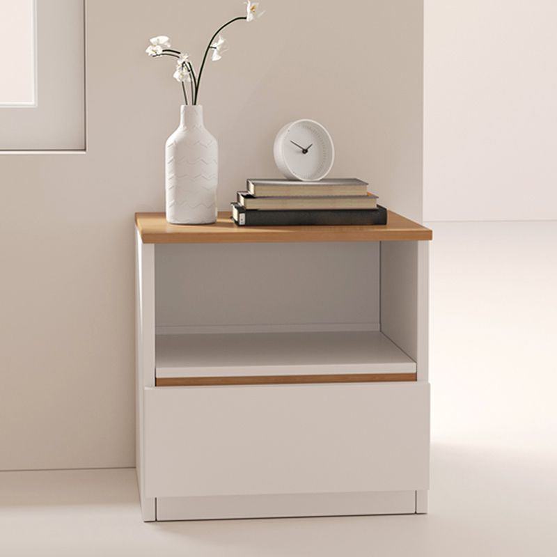 Modern White/Natural Chest with Wooden Drawers Rectangle Chest Clearhalo 'Cabinets & Chests' 'cabinets_chests' 'furn' 'furn_cabinets_chests' 'Furniture' 'Living Room Furniture' 1200x1200_6a9bbb3e-1316-46f6-b68a-937ac7091dfa