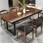 Industrial 1/2/5/7 Pieces Dining Set Solid Wood Top Dinette Set with Black Base Clearhalo 'Dining Room Sets' 'Dining Tables & Seating' 'dining_room_set' 'furn' 'furn_dining_room_set' 'Furniture' 'Kitchen & Dining Furniture' 1200x1200_6a9c5418-e043-41ed-a9c7-f9729a4ee6ea