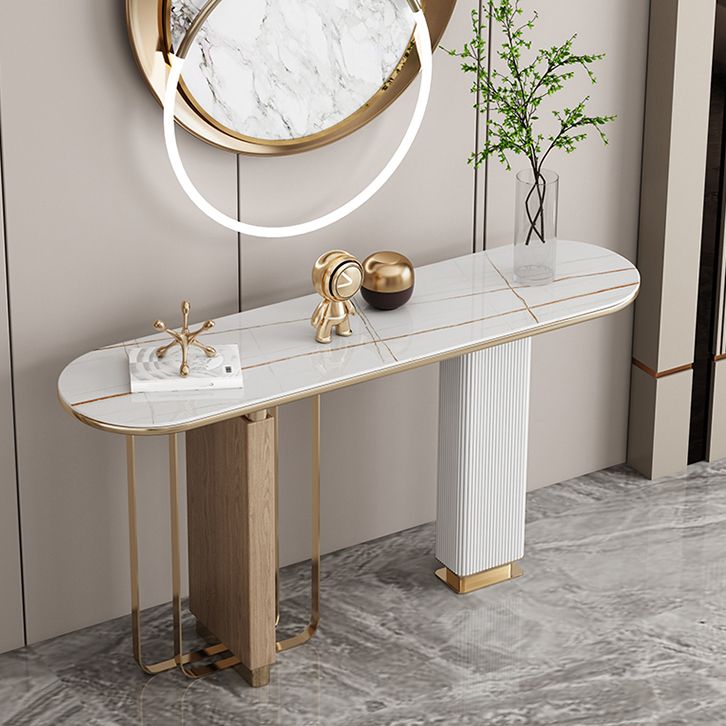 Tavolo da console ovale glam tavolo console in pietra per sala