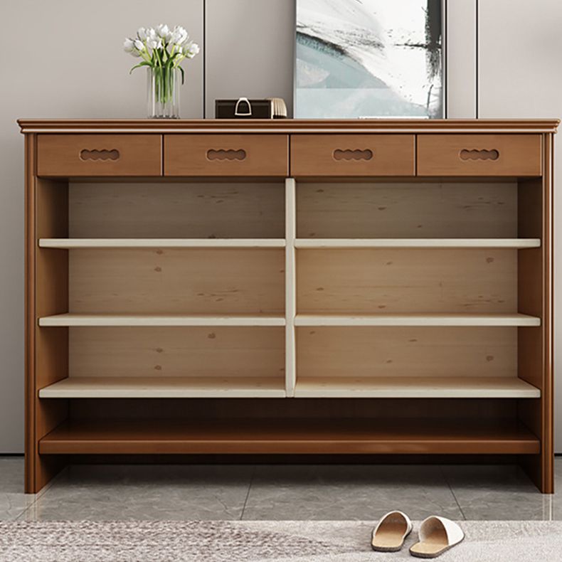 Mid-Century Modern Cabinet in Rubberwood with 2 Drawers and 3 Doors Clearhalo 'Cabinets & Chests' 'cabinets_chests' 'furn' 'furn_cabinets_chests' 'Furniture' 'Living Room Furniture' 1200x1200_6aa061a8-daf1-4318-a2e9-bd5ed1bbc9f0