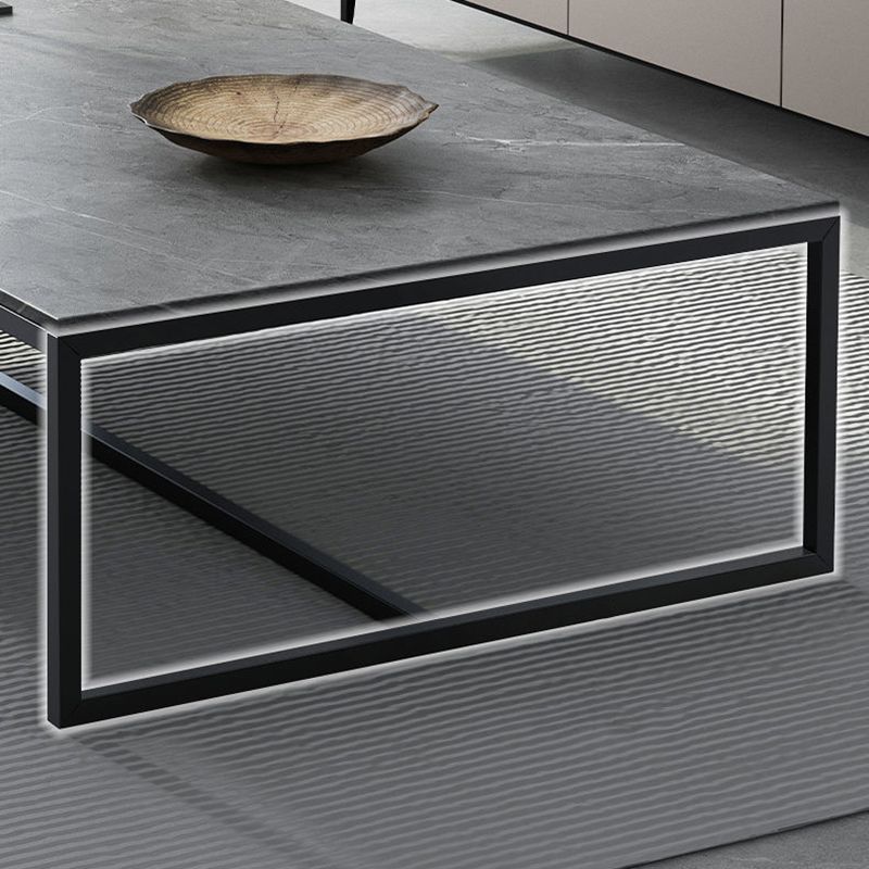 Modern Steel Trestle Base Rectangular Wood Table Top Coffee Table Clearhalo 'Coffee & Accent Tables' 'Coffee Tables' 'coffee_tables' 'furn' 'furn_coffee_tables' 'Furniture' 'furniture_coffee_tables' 'Living Room Furniture' 1200x1200_6aa0e41b-3646-4fdd-b0bd-14e4833c4027