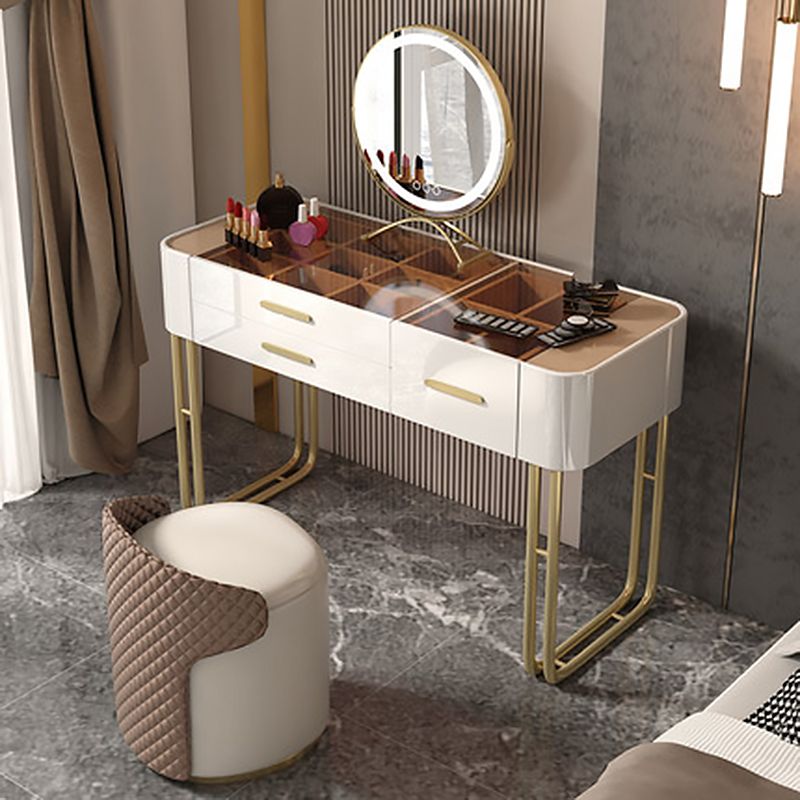 30.70 "High Makeup tocadoras de tocador Tablas de tocador blanco con cajón