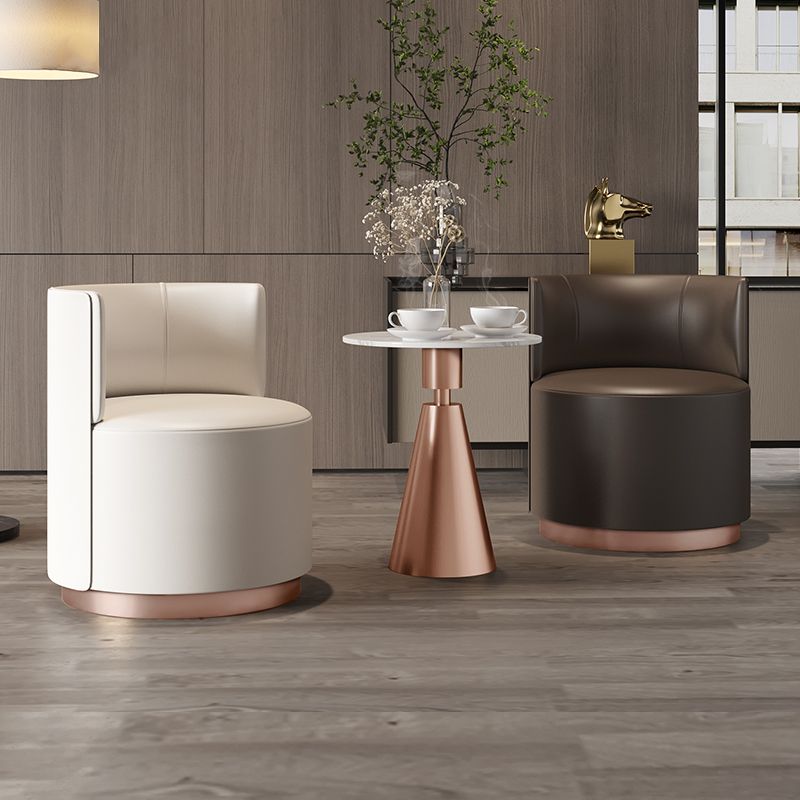 Faux Leather Armless Chair 24.01" Wide Chair for Living Room