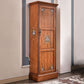 Traditional Birch Wood Cabinet with Mirror Matte Finish Wardrobe for Home