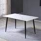 Mesa de comedor rectangular de mármol negro moderno para cocina