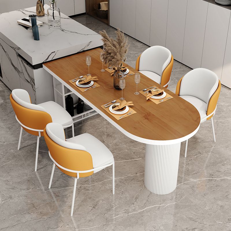 Metal Contemporary Freeform Dining Table Pine Solid Wood Top Table Clearhalo ' dining_table' 'Dining Tables & Seating' 'Dining Tables' 'furn' 'furn_dining_table' 'Furniture' 'furniture_dining_table' 'Kitchen & Dining Furniture' 'kitchen&dining_furn' 'kitchen' 'kitchen_dining_table' 1200x1200_6aa3741f-8567-4795-b2dc-16ee7815f74a