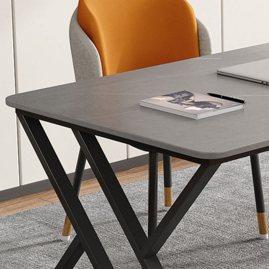 Contemporary Curved Office Desk Antique Finish Computer Desk Clearhalo 'furn' 'furn_office_desk' 'Furniture' 'Office Desks' 'Office Furniture' 'office_desk' 1200x1200_6aa48efe-e1d6-4825-b083-5e02e611ccd8