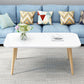 Modern 15.74" H Rectangle Coffee Table Wooden 4 Legs Cocktail Table
