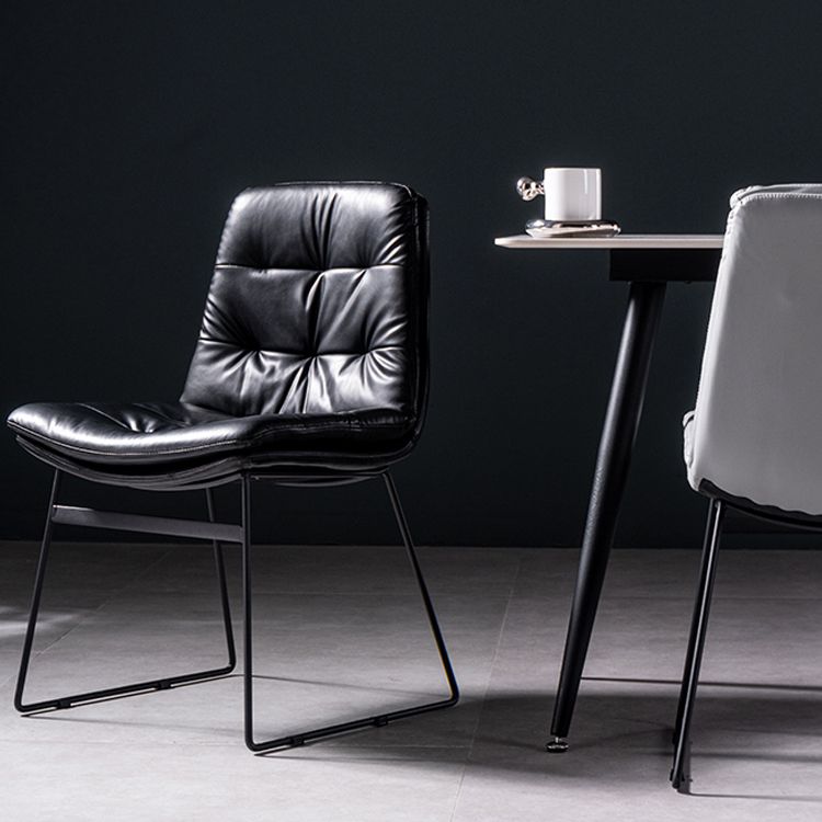 Contemporary Chair Dining Armless Chairs with Metal Legs for Kitchen Clearhalo ' kitchen&dining_furn' 'Dining Chairs' 'Dining Tables & Seating' 'dining_chair' 'furn' 'furn_dining_chair' 'Furniture' 'furniture_dining_chair' 'Kitchen & Dining Furniture' 'kitchen' 1200x1200_6aa96ed7-c2f9-428d-a7bd-3cf38ee19ae6