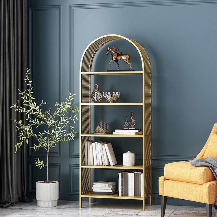 Shelves Included Glam Bookcase Standard Metal Open Back Bookshelf