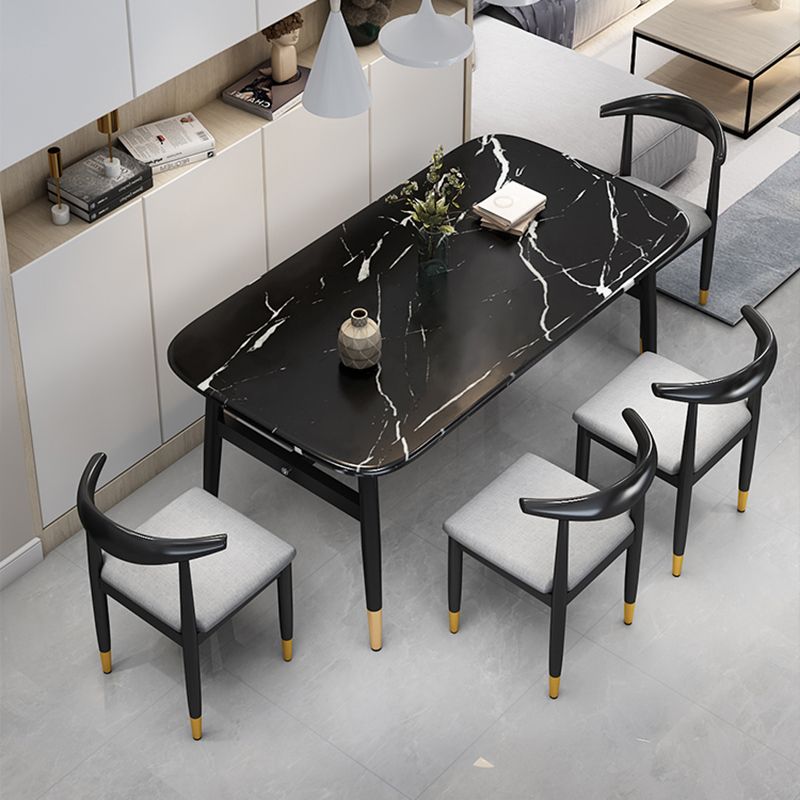 Metal Contemporary Style Dining Side Chair Indoor Open Back Dining Side Chair Clearhalo ' kitchen&dining_furn' 'Dining Chairs' 'Dining Tables & Seating' 'dining_chair' 'furn' 'furn_dining_chair' 'Furniture' 'furniture_dining_chair' 'Kitchen & Dining Furniture' 'kitchen' 1200x1200_6aae7c8e-1e19-4410-9450-671b036aea7b