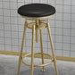 Scandinavian Metal Stool Upholstered Round Seat Counter Stool
