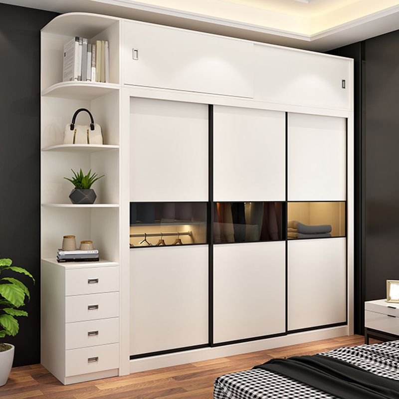 Contemporary Home Engineered Wood Wardrobe Freestanding Wardrobe Closet Clearhalo 'Armoires & Wardrobes' 'armoires_wardrobes' 'Bedroom Furniture' 'furn' 'furn_armoires_wardrobes' 'Furniture' 1200x1200_6ab2d6c5-054e-4ad0-91ef-1fb489c45585