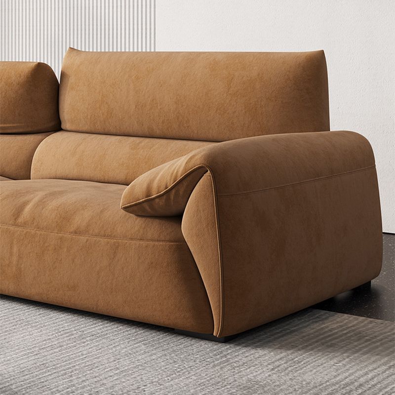Adjustable Sewn Pillow Back Sofa Modern Pillow Top Arm Sofa in Brown Clearhalo 'furn' 'furn_sofas' 'Furniture' 'Living Room Furniture' 'Sofa' 'sofas' 1200x1200_6ab348d5-c21a-46d4-a699-0fcaf217a37f