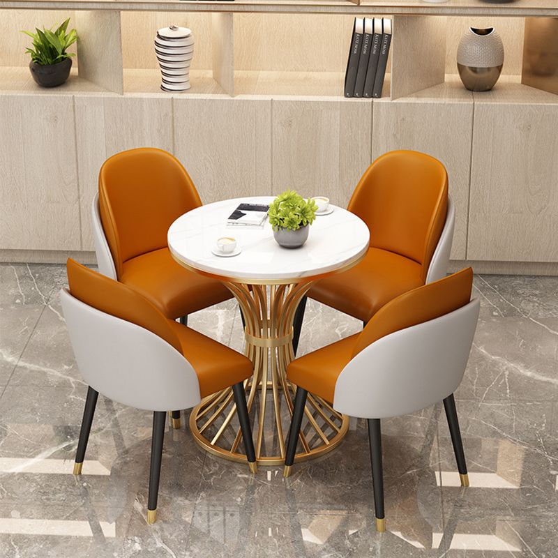 ダイニングルーム布張りの椅子工業用フェイクレザーパーソンズダイニングチェア