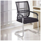Black Fixed Arms Modern Office Chair Steel No Wheels Office Chair Clearhalo 'furn' 'furn_office_chair' 'Furniture' 'Office Chairs' 'Office Furniture' 'office_chair' 1200x1200_6ab4a2b8-6adb-4624-b042-d839cd8d094d
