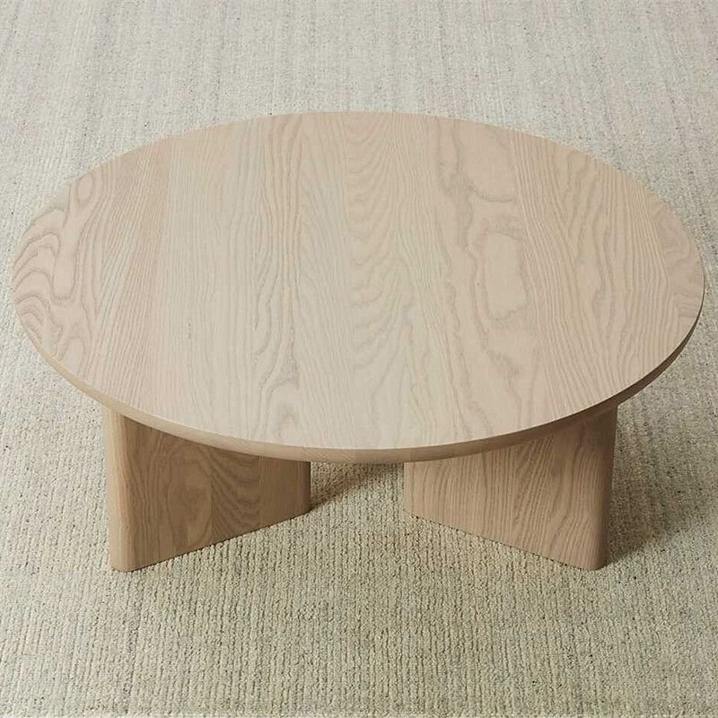 Contemporary Solid Wood Coffee Table Round Abstract Coffee Cocktail Table Clearhalo 'Coffee & Accent Tables' 'Coffee Tables' 'coffee_tables' 'furn' 'furn_coffee_tables' 'Furniture' 'Living Room Furniture' 1200x1200_6ab60d09-bf9e-4fc5-8000-b15253ca228a