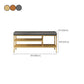Metal Cushioned Bench Modern Seating Bench with Shelves for Entryway Clearhalo 'Benches' 'Chairs & Seating' 'furn' 'furn_benches' 'Furniture' 'Living Room Furniture' 1200x1200_6ab6dbf0-63da-4b41-bc80-80f2413b24aa