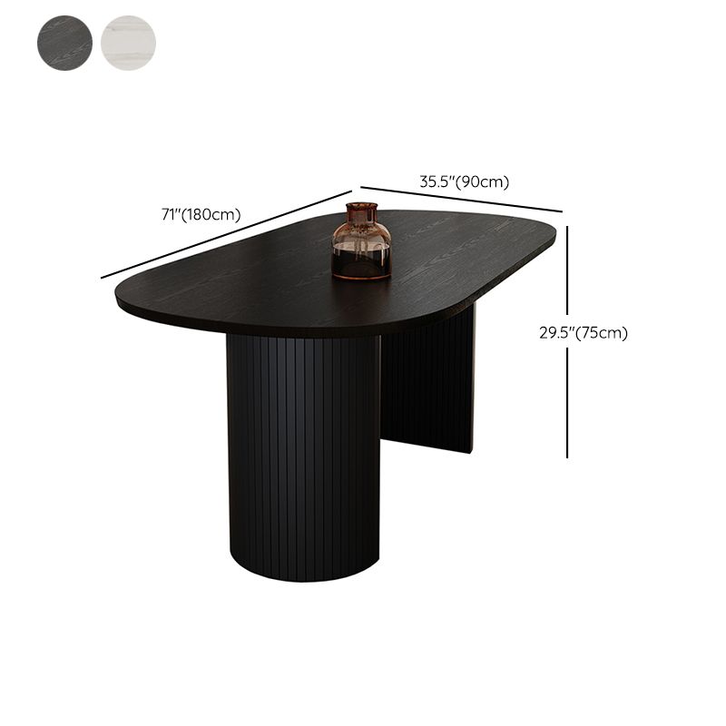 Double Pedestal Dining Table Modern Table for Home and Kitchen Clearhalo 'Dining Tables & Seating' 'Dining Tables' 'dining_table' 'furn' 'furn_dining_table' 'Furniture' 'Kitchen & Dining Furniture' 1200x1200_6ab90ff7-d352-46a2-94e5-755788c0af72